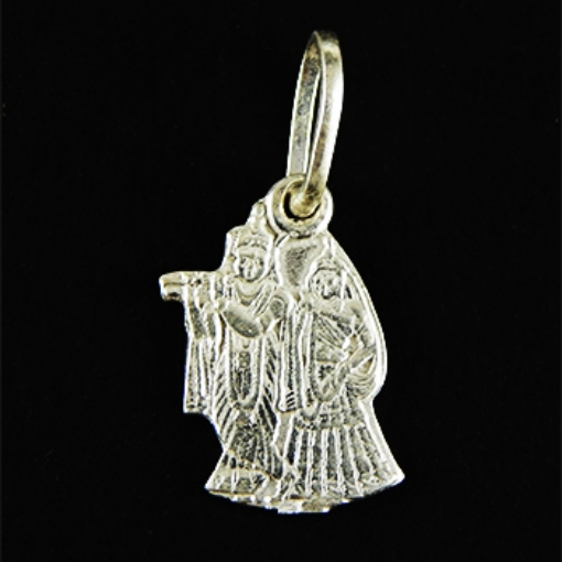 Silver Radha Krishna Pendant