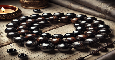 Natural Ebony Wood Beads for Rosary, Mala, and Jewelry Making