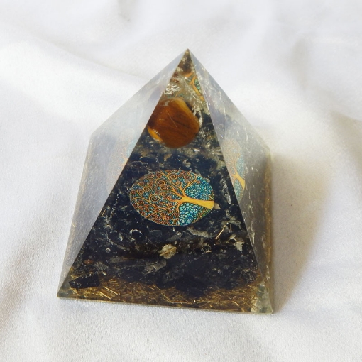 Orgone Pyramid, Amazonite, Citrine and Tiger Eye