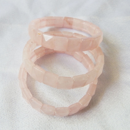 Rose Quartz Pyramid Bracelet
